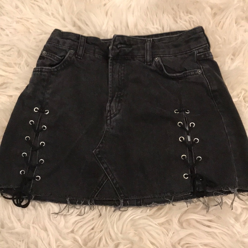 TOPSHOP PETITE JEAN SKIRT